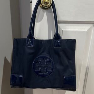 Tory Burch Ella Tote Bag in Navy Blue
